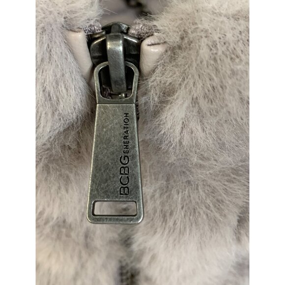 BCBGeneration Womens Faux Fur Plush Hooded Coat Size M - Picture 9 of 11